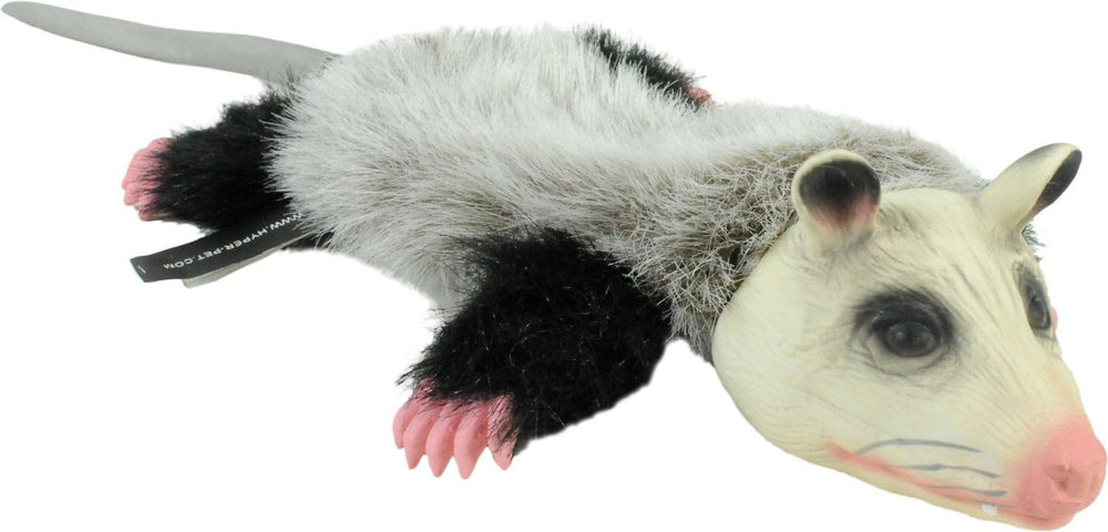 Hyper Pet Real Skinz Opossum tete qui grince, jeu stimulant pour chien