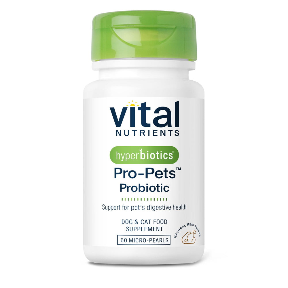 Hyperbiotics Vital Nutrients Pro Pets – probiotiques pour chiens et chats, comprimés faciles à prendre