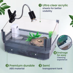 HYPESIDE lampe UVB tortue, lumière adaptée pour croissance et vitalité.