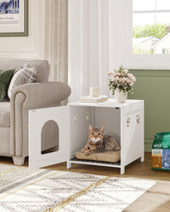 Hzuaneri porte arquée litière chat enclos, accès facilité et esthétique soignée.