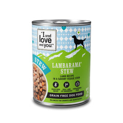 Nourriture humide I and Love and You ragout d'agneau en conserve, protéines soutenues.