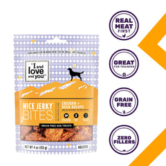 I And Love And You Nice Jerky Bites sans-grains, option légère et digeste.