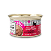 I and love and you pâté au boeuf pour chat, texture lisse et hydratation quotidienne.