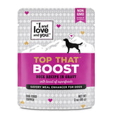 I and love and you Top That Boost: sachet canard en sauce pour chien, protéine riche.