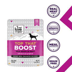 I and love and you Top That Boost: produit non-ogm, protéine et légumes clairs.