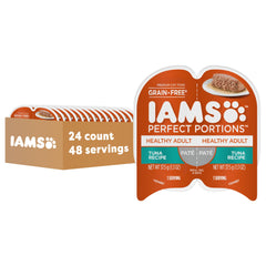 IAMS Perfect Portions portion individuelle de pâté au thon pour chat, prête à servir.