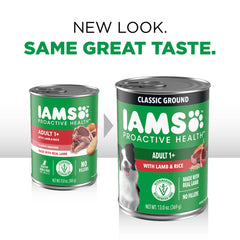 Bol IAMS Proactive Health prêt à manger avec agneau et riz.