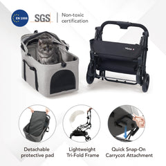 ibiyaya Essential: roues amorties pour une conduite stable sur tous les terrains.