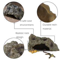 IBWell cachette-roche-terarium-naturelle, refuge discret et naturel pour reptiles.