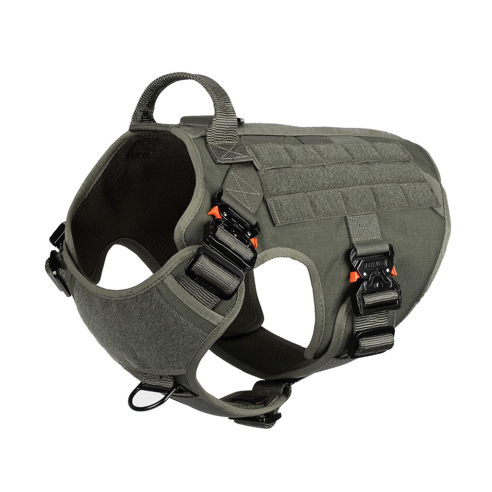 ICEFANG harnais tactique pour chien avec boucles metalliques 4x securite renforcee lors des sorties.