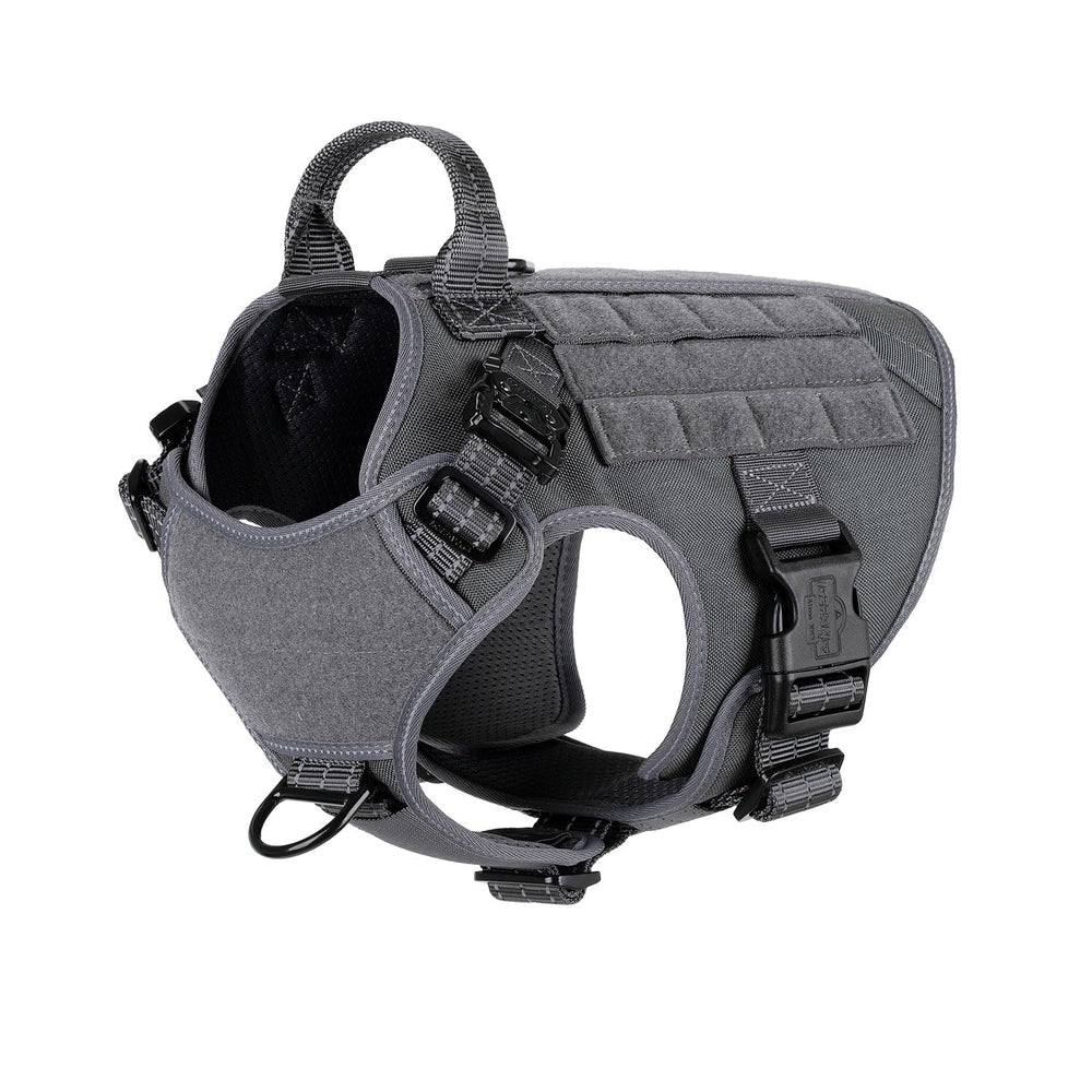 ICEFANG harnais tactique pour chien moyen – vue frontale, ajustement et confort optimisés