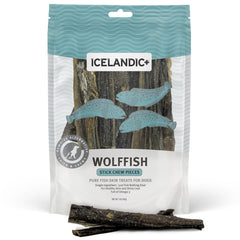 Icelandic+ Wolffish bâtonnet à mâcher, sachet 3oz, friandise pratique.