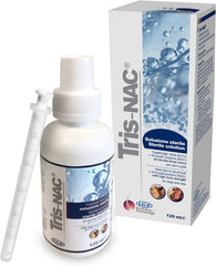 ICF Tris-NAC nettoyant oreilles et peau, pratique et doux pour chiens et chats.