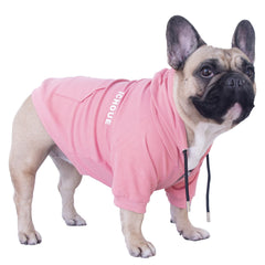 iChoue sweat capuche luxe rose moyen: confort durable pour chien moyen.