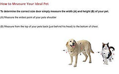 Hauteur porte animale à 8 pouces, convient jusqu'à 90 lb.