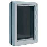 Porte Ruff-Weather d'Ideal Pet Products avec cadre télescopique, isolation accrue pour toutes les saisons.