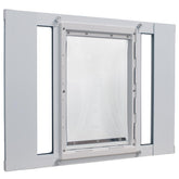 Porte-chatière en aluminium Ideal Pet Products, ajustable 27-32 pouces pour fenêtres.