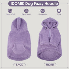 IDOMIK polaire douce pour chien avec poche pratique à l'arrière.