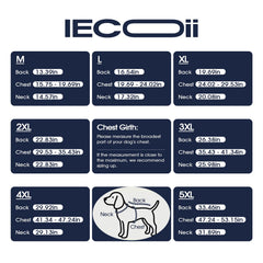 Manteau IECOii pour chien avec cou elastique et fermeture reglable pour enfiler.