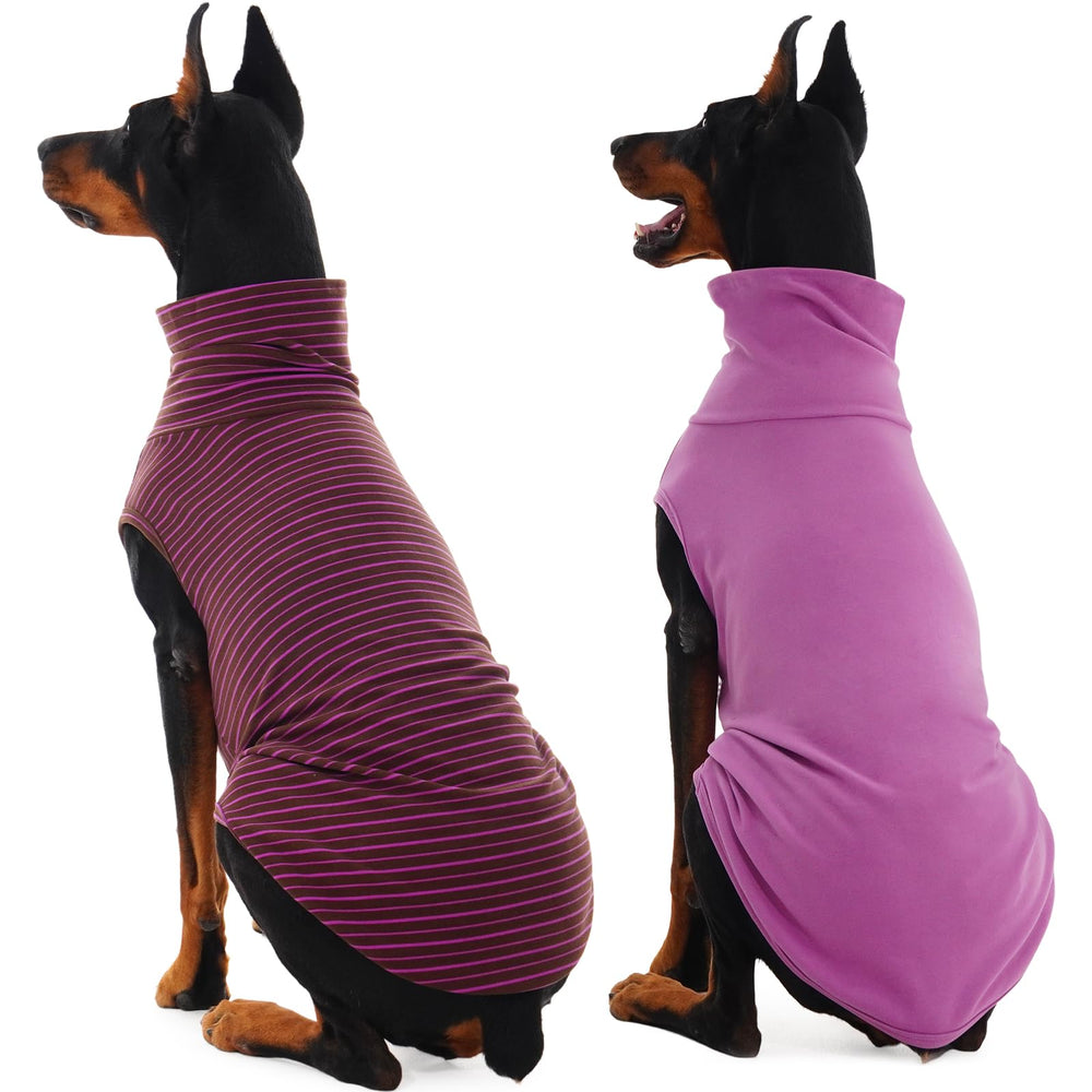 IECOii pull chien col roulé solide 4XL pour chaleur douce au quotidien