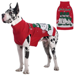 Pull IECOii pour chien géant Noël avec flocons, idéal pour photos festives
