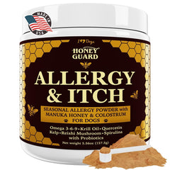 iHeartDogs Honey Guard flacon-poudre – ajouté au repas pour soutenir la peau.