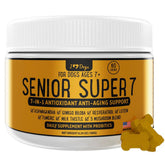 iHeartDogs Senior Super 7 — bouteille de compléments pour chiens âgés, soutien cognitif potentiel.