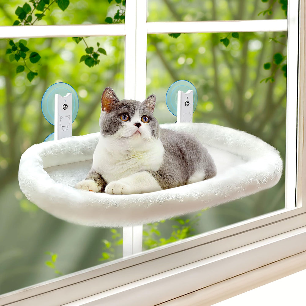 IHMIHM perchoir fenêtre chat pliant, confort et vue naturelle pour grands félins