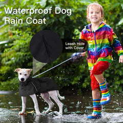 IKIPUKO manteau pluie chien réfléchissant pour sécurité nocturne