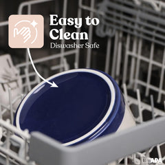 Bol Ilyapa en céramique bleu lavable au lave-vaisselle pour un nettoyage facile