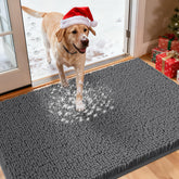 IM HOME Tapis chien gris chenille, doux et absorbant pour l'entrée