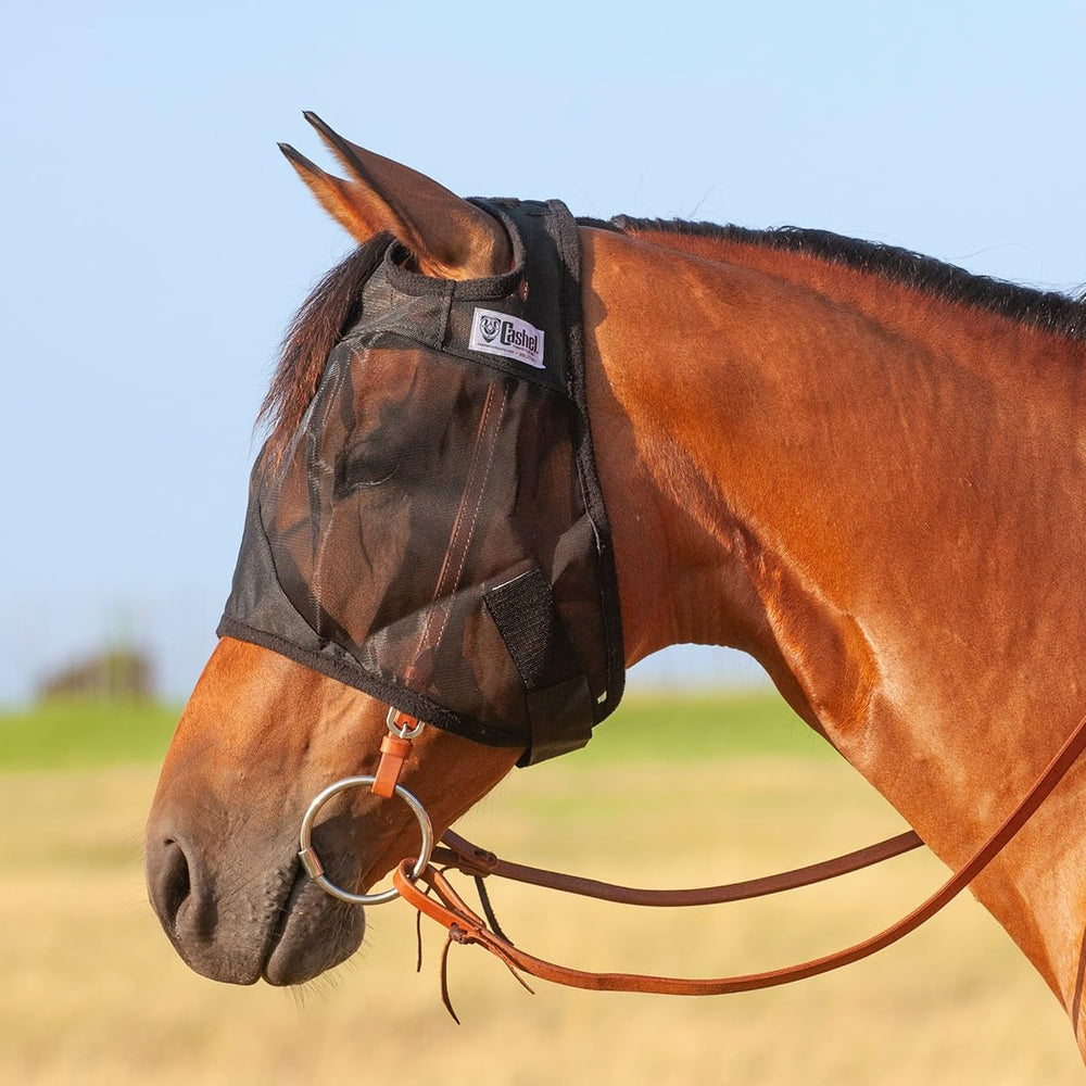 Cashel Quiet Ride masque-mouche-cheval protège les yeux sans gêner la vision.