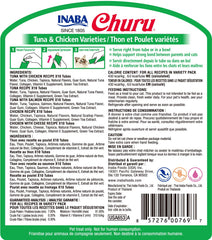 INABA Churu: thon-poulet, texture lisse pour réconcilier les chats difficiles.
