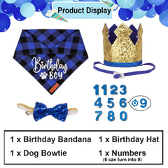Noeud papillon scintillant doré ADOGGYGO, ajustable pour un look chic lors des fêtes.