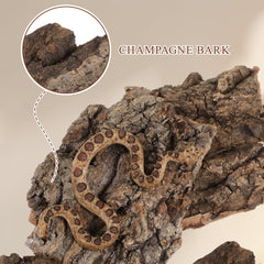 Cachette bois IMIKEYA, repos confortable pour geckos et petits reptiles