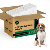 IMMCUTE couches-chien-male 100ct, emballage pratique pour démarrage rapide.