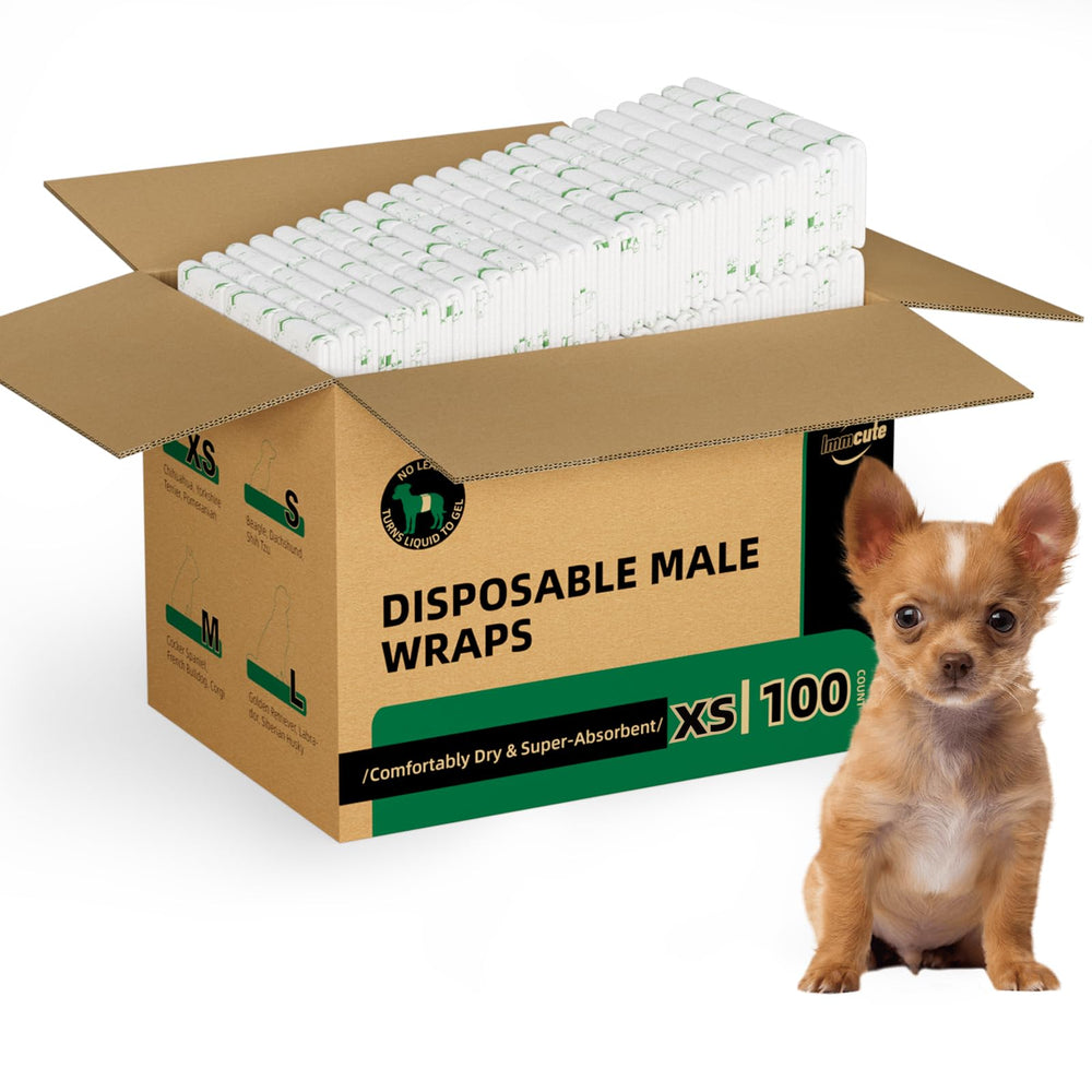 IMMCUTE couches chien mâle XS avec indicateur d'humidité pour repérer le changement.