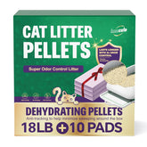 IMMCUTE zéolite litière pellets - emballage 18 lb prêt pour 120 jours d'utilisation.
