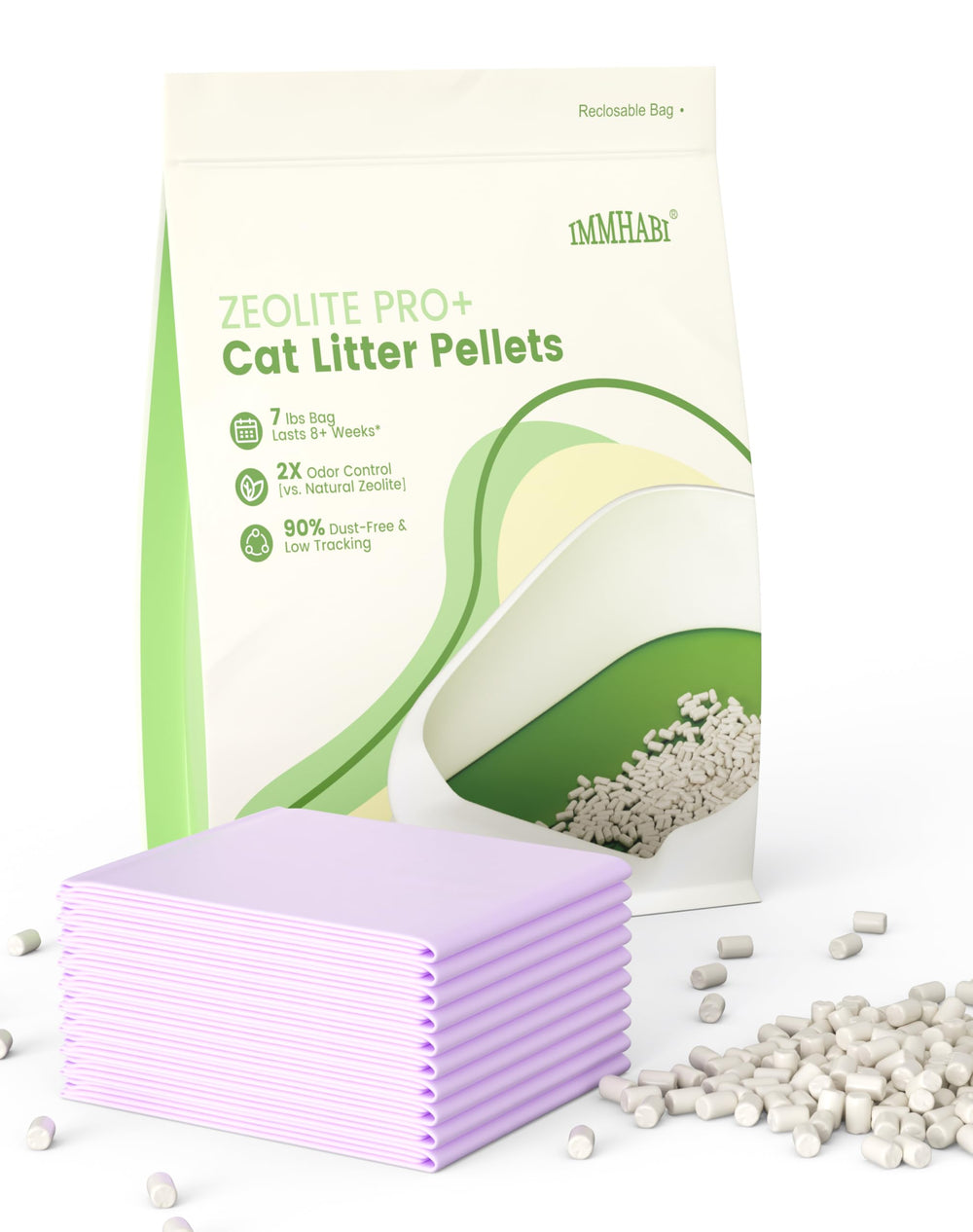 IMMHABI Zeolite: granulés 5,8 mm pour pattes propres et faible traînée