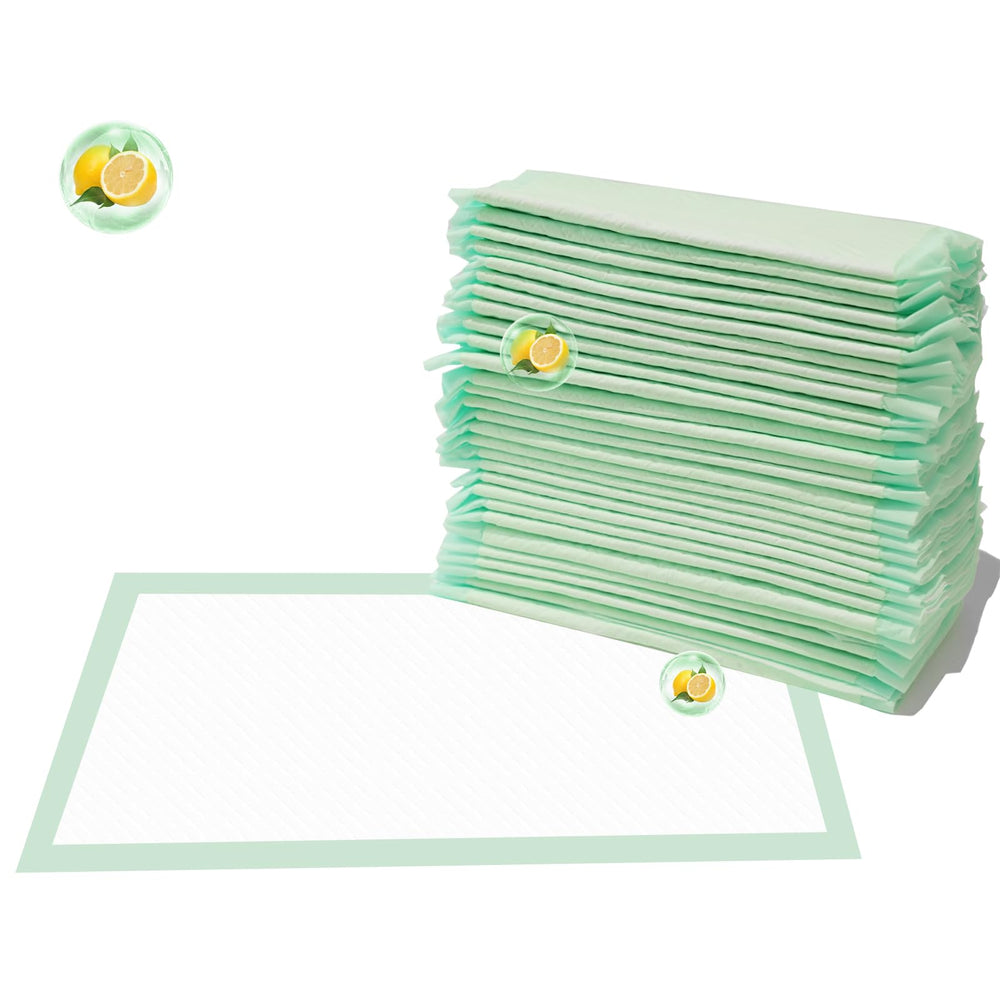 IMMCUTE tapis-chat absorbant jaune, taille 16,9 x 11,4 pouces, contrôle des odeurs.