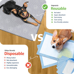 IMPROVIA Tapis-pipi chiot lavable et durable pour usage répété