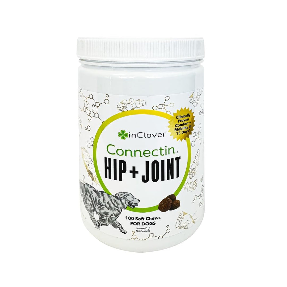 In Clover Connectin emballage prêt à offrir un soutien articulaire pour chien.