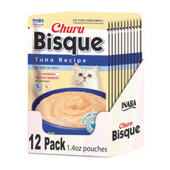 INABA Churu Bisque pour chats – purée crème au thon, texture riche et appétente.