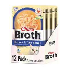 INABA Churu Bouillon chat, poche poulet-thon, friandise hydratante.
