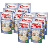 INABA Churu chatons au thon, tube crèmeux prêt à être offert à la main.