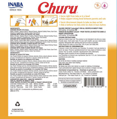 Tube INABA Churu avec 91% d’humidité, aide à l’hydratation des chats.