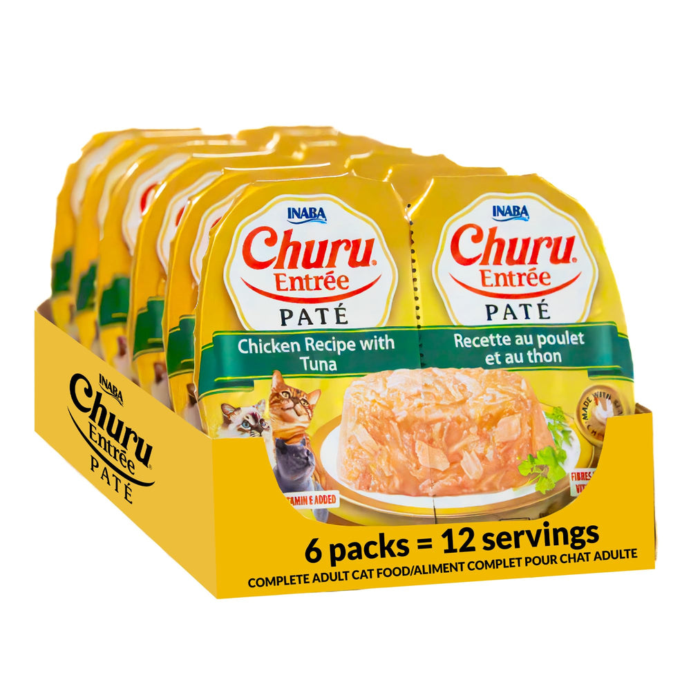 INABA Churu Entrée Pâté chat texture poulet tendre, repas appétent