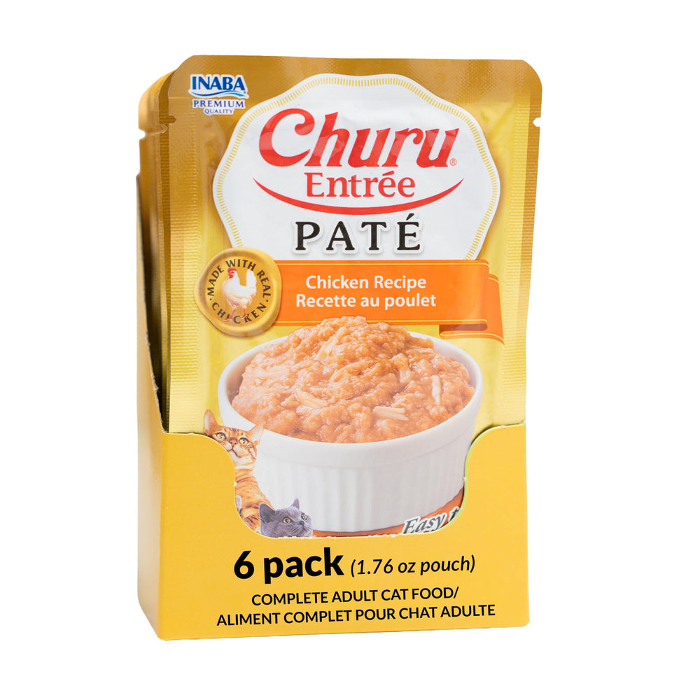 INABA Churu Entrée Pâté au poulet, sachet pratique pour repas quotidien