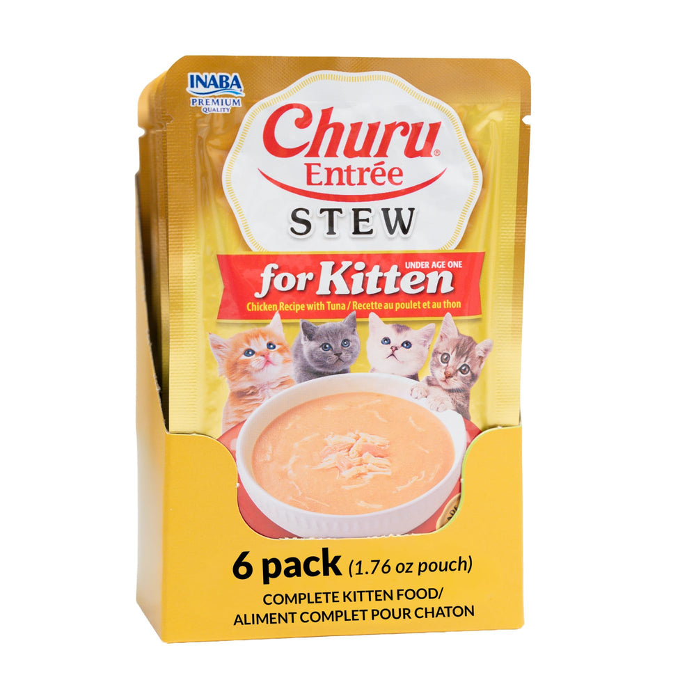 INABA Churu Entrée Stew chaton avec poulet, poche pratique pour hydratation et goût