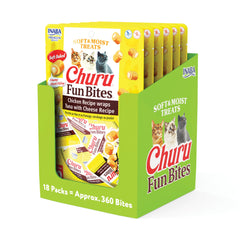 INABA Churu Fun Bites emballage Tetra, portions faciles à offrir et à partager.